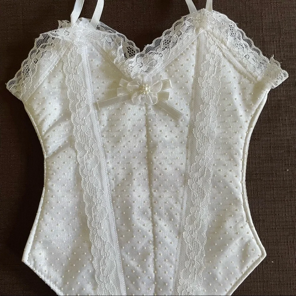 Vintage NEW Lingerie Fabric Gift Bags 5 Piece Satin Lace Corset Bustier Boudoir